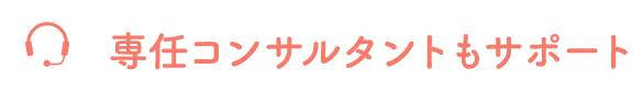 専任コンサルタントもサポート
